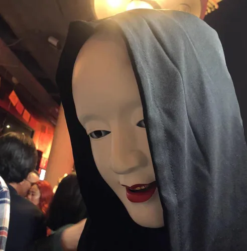 Miniatura 5 de Gmasking Máscara de resina Prajna japonesa Noh Cosplay para adultos, disfraz decorativo para fiesta de Halloween