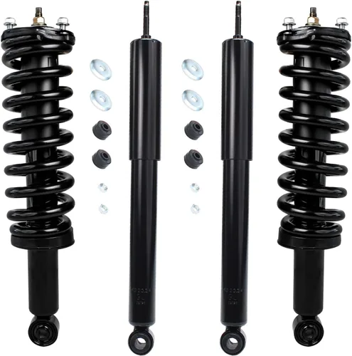 Miniatura 20 de Detroit Axle - Puntales y Amortiguadores para Chevy Traverse Buick Enclave GMC Acadia Saturn Outlook 2007-2012, 2 puntales delanteros con resorte