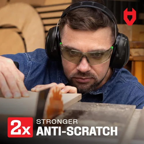 Miniatura 6 de NoCry Gafas de seguridad tintadas para hombres y mujeres con lentes envolventes antivaho y resistentes a los arañazos, patillas ajustables y Negro