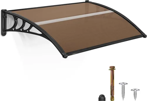 Miniatura 16 de MCombo - Toldo de policarbonato para ventana de exterior de 78.2 pulgadas, lámina hueca, toldo para puerta de patio