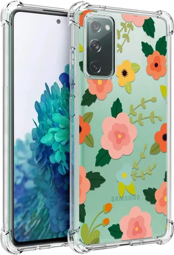 Osophter funda flexible para Samsung Galaxy S20 FE 5G, diseño floral, para niñas y mujeres, absorción de golpes, de goma de poliuretano termoplástico