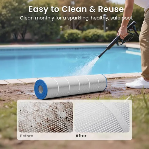 Miniatura 7 de Future Way Paquete de 4 cartuchos de filtro de piscina CCP520 de repuesto para Pentair Clean & Clear Plus 520, repuesto Pleatco PCC130, Pentair