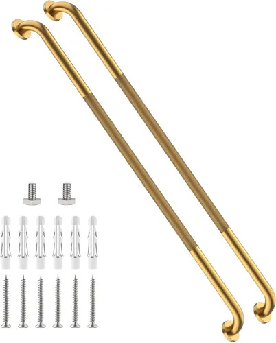 Miniatura 44 de Barra de agarre antideslizante para ducha de 24 pulgadas, acabado blanco frotado con aceite, diámetro de 1.25", Barra de agarre para baño Munzong