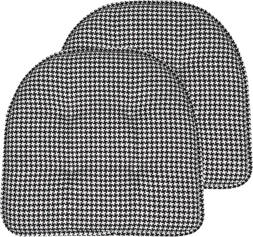 Miniatura 122 de Sweet Home Collection - Cojín de espuma viscoelástica para silla con capitoné, antideslizante, parte trasera de goma, en forma de U, 17 x 16 Piel