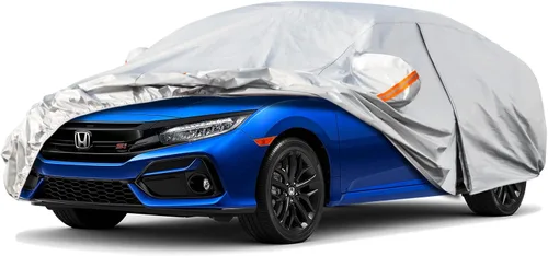 Miniatura 35 de Kayme - Cubierta completa impermeable de 6 capas para automóvil, apta para todo clima, protección para exteriores contra lluvia, rayos ultravioleta