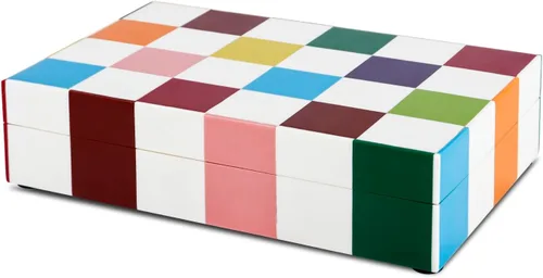 Miniatura 58 de Handicrafts Home Caja de recuerdo decorativa de 8 x 5 – Pequeña caja organizadora con tapa, almacenamiento decorativo Boho, caja de memoria retro