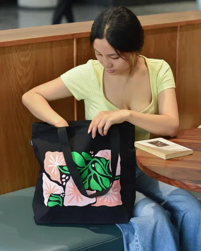 Miniatura 159 de Ecoright Bolsa de lona estética para mujer, bolsa grande con cremallera y bolsillo, bolsa de mano para mujer, para yoga, trabajo, playa