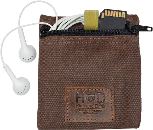 Miniatura 15 de Hide & Drink, Bolsa de condón de lona encerada resistente al agua, bolsa de bolsillo con tecnología Change Valuables, regalo clásico para socios