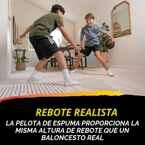 Miniatura 5 de SKLZ Bashhhketball Pro Silent Basketball – Balón de baloncesto de espuma tamaño oficial 7, de 29.5 pulgadas, para entrenamiento en interiores