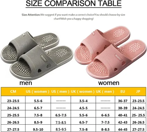 Miniatura 5 de Zapatillas de masaje de acupresión para fascitis plantar para mujeres, zapatillas de acupuntura para artritis, neuropatía, alivio del dolor