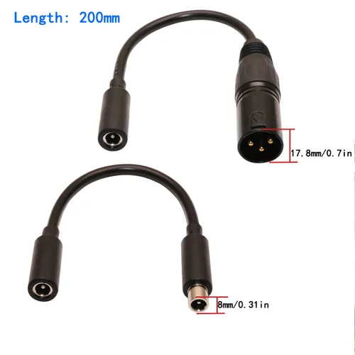Miniatura 4 de Cable adaptador de carga universal de 42 V 2 A, 4 enchufes de repuesto para batería de litio de 36 V, paquete DC 5.5 x 2.1 con conector XLR macho