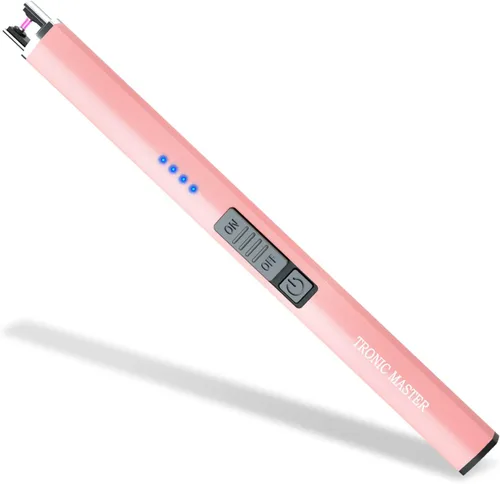 Encendedor de velas eléctrico, regalo para el día de San Valentín para mujeres, mamá, hombres, esposa, USB de arco recargable, resistente al viento,
