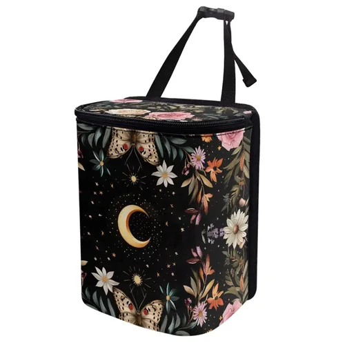 Miniatura 35 de Basurero para automóvil con tapa, bolsa de basura para colgar del automóvil, a prueba de fugas, portátil, papelera, sedán, accesorios