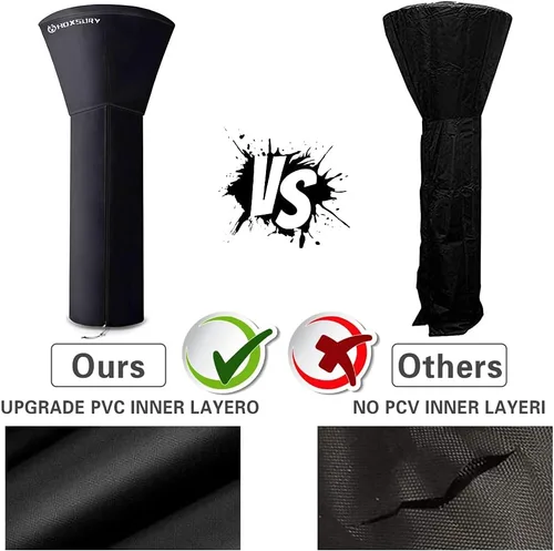 Miniatura 5 de HOXSURY Cubierta para calentador de patio, impermeable, 89 pulgadas, 420D, Oxford, resistente a la intemperie, protector de calentador de jardín al
