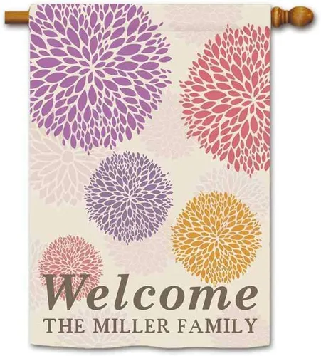 Miniatura 26 de Welcome Style Initial Garden Flag Snowflake Decor Customized Your Last Name 12.5X18 Inch Print Double Sided