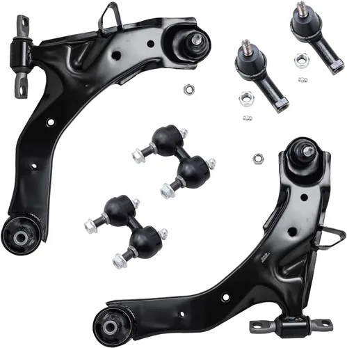 Miniatura 132 de Detroit Axle - Kit de extremo delantero para Chrysler 300 Dodge Charger Challenger 2011-2023, 2 brazos de control inferiores traseros 2 varillas