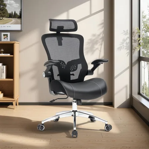 Miniatura 9 de Silla de oficina grande y alta, silla de escritorio ergonómica resistente de 400 libras con cojín de espuma de modelado 3D suave, sillas