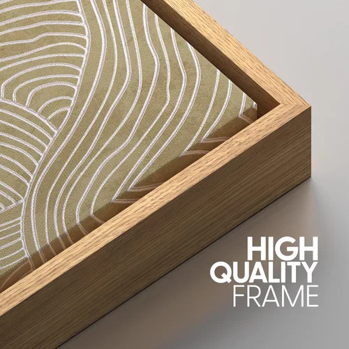 Miniatura 203 de SIGNWIN Lienzo enmarcado para pared, arte con pinceladas de flujo neutro en tonos beige abstractos, ilustraciones, arte moderno, decorativo