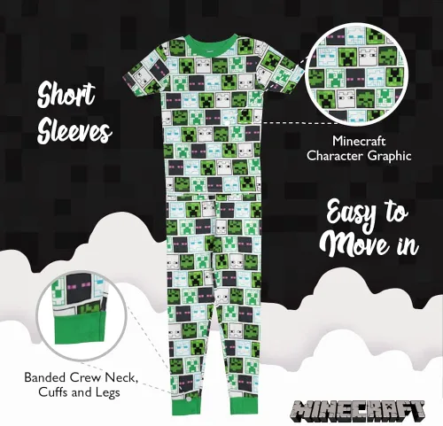 Miniatura 4 de Minecraft Pijama de algodón de ajuste cómodo para niños