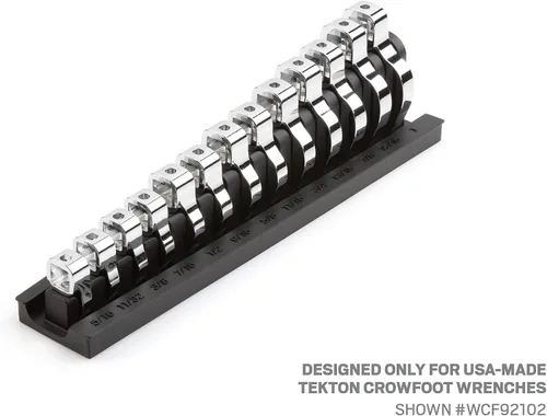 Miniatura 2 de TEKTON Organizador de llaves Crowfoot de 13 herramientas, 3/8 pulgadas, negro (5/16-1 pulgadas) ORG26113 Fabricado en Estados Unidos