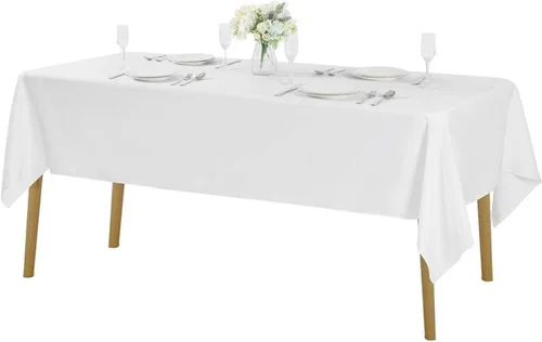 Miniatura 24 de Cupuamon - Mantel rectangular de 60 x 84 pulgadas, tela de poliéster lavable para decoración de bodas, fiestas, cenas y banquetes