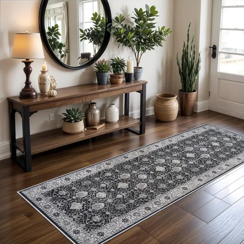 Miniatura 211 de Alfombra lavable para pasillo - 2x7 alfombras de cocina, alfombra para entrada, alfombra vintage, suave, alfombra antideslizante para piso, alfombra