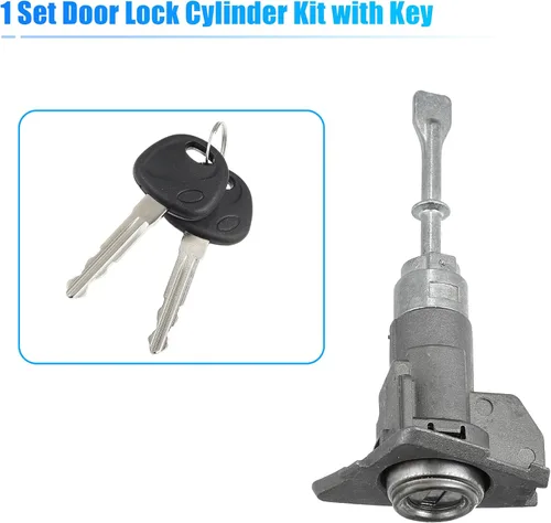 Miniatura 6 de X AUTOHAUX 1 juego de cilindros de bloqueo de puerta delantera con 2 llaves para Hyundai Elantra 2011-2016 1.8L 2.0L lado del conductor izquierdo