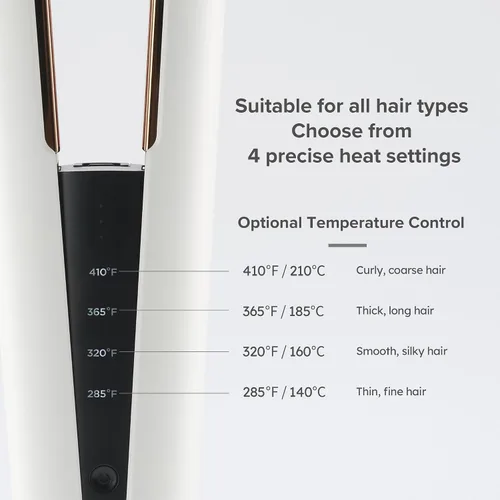 Miniatura 3 de Aesty Plancha plana de titanio de doble calentador con base de carga, estilizador inalámbrico profesional, alisador inalámbrico premium, herramienta