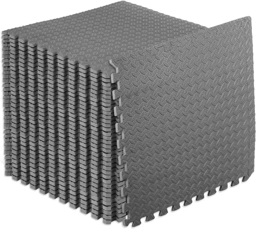 Miniatura 22 de ProsourceFit Tapete de ejercicio de rompecabezas de ½ pulgada, azulejos de espuma EVA entrelazados para gimnasio en casa, tapete