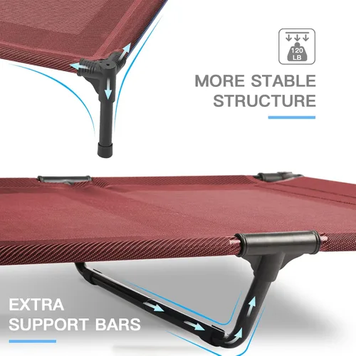 Miniatura 2 de suddus Cama elevada para perros impermeable al aire libre, cuna elevada portátil para perros, camas para perros fuera del suelo, camas para perros