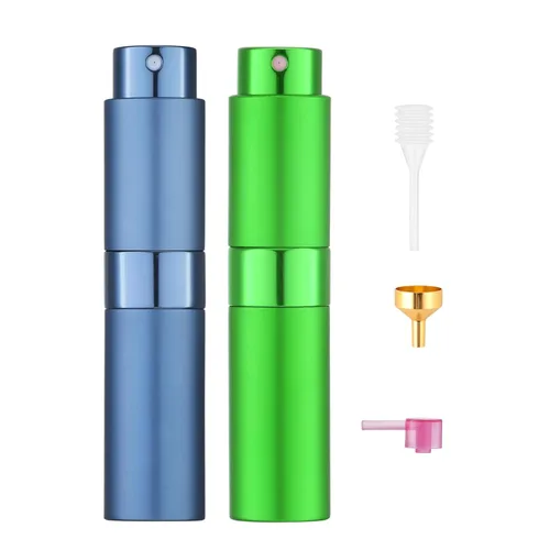 Miniatura 8 de Tekson Atomizador de perfume de viaje de 8ml recargable, mini botella de spray de colonia vacía, pequeño rociador portátil de loción para después