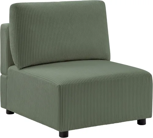Miniatura 12 de Sofá modular modular en forma de V de 90.6 pulgadas con otomana de almacenamiento, sofá esquinero de pana de 6 asientos con asiento profundo