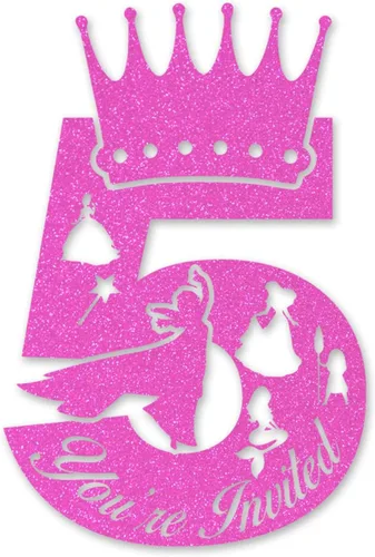 Miniatura 13 de brayqu Invitaciones de Fiesta de Cumpleaños de Ratón Niña, Invitaciones de Cumpleaños de Ratón de Purpurina Rosa para Niñas de 2 Años, Invitaciones