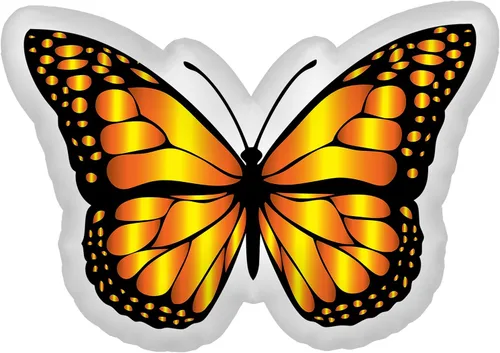 Miniatura 6 de Almohada de mariposa monarca, relleno de almohada suave con forma de decoración para dormitorio, sala de estar, habitación de niños, sofá, oficina