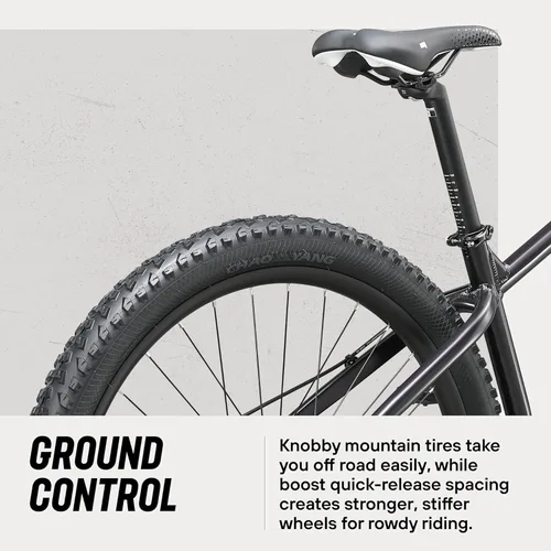 Miniatura 6 de Mongoose Switchback - Bicicleta de montaña para hombres y mujeres, transmisión de 8 a 10 velocidades con palanca de cambios de gatillo, ruedas