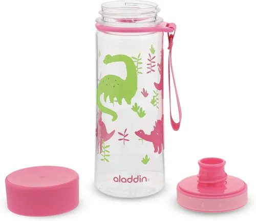 Miniatura 4 de Aladdin My First Aveo - Botella de agua para niños de 0.35 L con gráficos rosados, a prueba de fugas, amplia apertura para un fácil llenado, sin