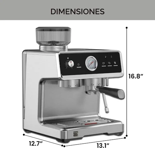 Miniatura 7 de Máquina de Espresso Kenmore - Cafetera Automática con Prensador Automático, Limpieza Automática, Vaporizador de Leche y Espumador, Molinillo