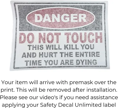 Miniatura 3 de Pegatina Danger Do Not Touch This Kills Safety Decal Unlimited Advertencia eléctrica Hecho en Texas 3.5 x 5