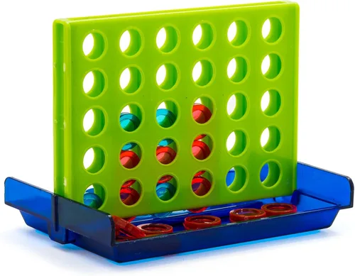 Miniatura 2 de JA-RU Mini juego 4 en una fila (1 juguete) - Juego clásico de cuatro en una fila para niños Mini juegos de mesa para viajes, juegos de recreo
