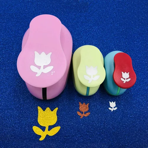 Miniatura 10 de Punchers de papel de 1 pulgada, 1.5 pulgadas, 2 pulgadas, 3 unidades, para álbumes de recortes, para manualidades (hexagonal)