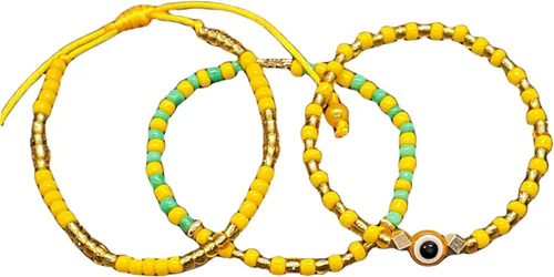 Miniatura 8 de Hecho a mano contra el mal de ojo orishas joyería de protección Ilde elástico elástico ajustable con cuentas unisex amuleto pulsera conjunto