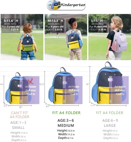 Miniatura 3 de Mochilas para niños, unisex, multicolor, medianas, 13 pulgadas de alto, 1 L, nailon, moderna, diseño de caricaturas, 3-5 años, escuela primaria