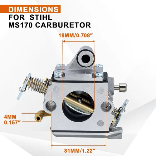 Miniatura 2 de Carburador Savior MS170 para motosierra Stihl MS 170 MS180 MS180C 017 018 Reemplazo de carburador Zama C1Q-S57A C1Q-S57B 1130-120-0603
