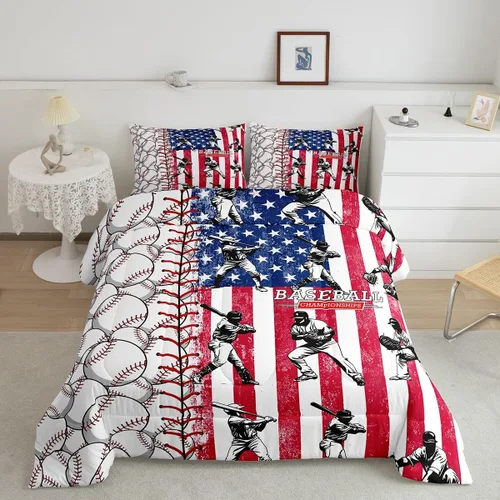 Miniatura 12 de Juego de edredón de baloncesto, juego de ropa de cama con citas inspiradoras para niños y niñas, relleno de edredón de pelota deportiva, edredón