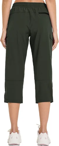 Miniatura 3 de ChinFun Pantalones capri de senderismo para mujer, de secado rápido, resistentes al agua, UPF 50+