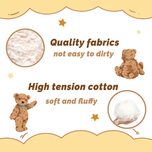 Miniatura 4 de I Love You'' - Oso de peluche blanco con corazón, recuerdo, animales de peluche suaves, lindo oso con corazón para mamá, papá, aniversario, San