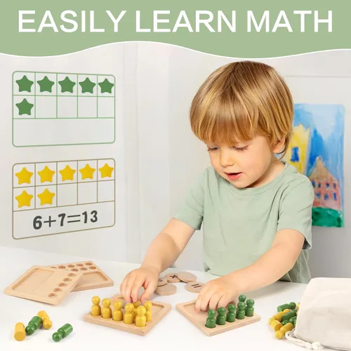 Miniatura 4 de DINORUN Juguetes educativos para niños de 3, 4 y 5 años, regalos - aprendizaje preescolar matemáticas y números para niños de 3 a 6 años