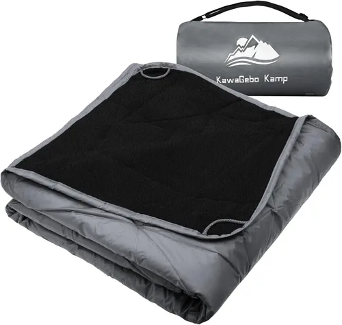 Miniatura 13 de Manta impermeable para exteriores, manta de estadio de forro polar plegable para eventos deportivos al aire libre, campamento, automóvil, mascota