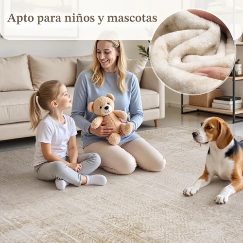 Miniatura 5 de Alfombras de 5 x 7 pies para sala de estar, antideslizantes, lavables a máquina, envejecidas, abstractas, suaves, para interiores, alfombra bohemia