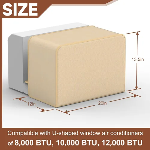 Miniatura 2 de BJADE'S Cubierta de aire acondicionado para ventana compatible con la unidad de aire acondicionado de ventana en forma de U Midea, resistente
